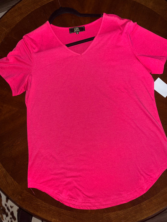 Pink vneck